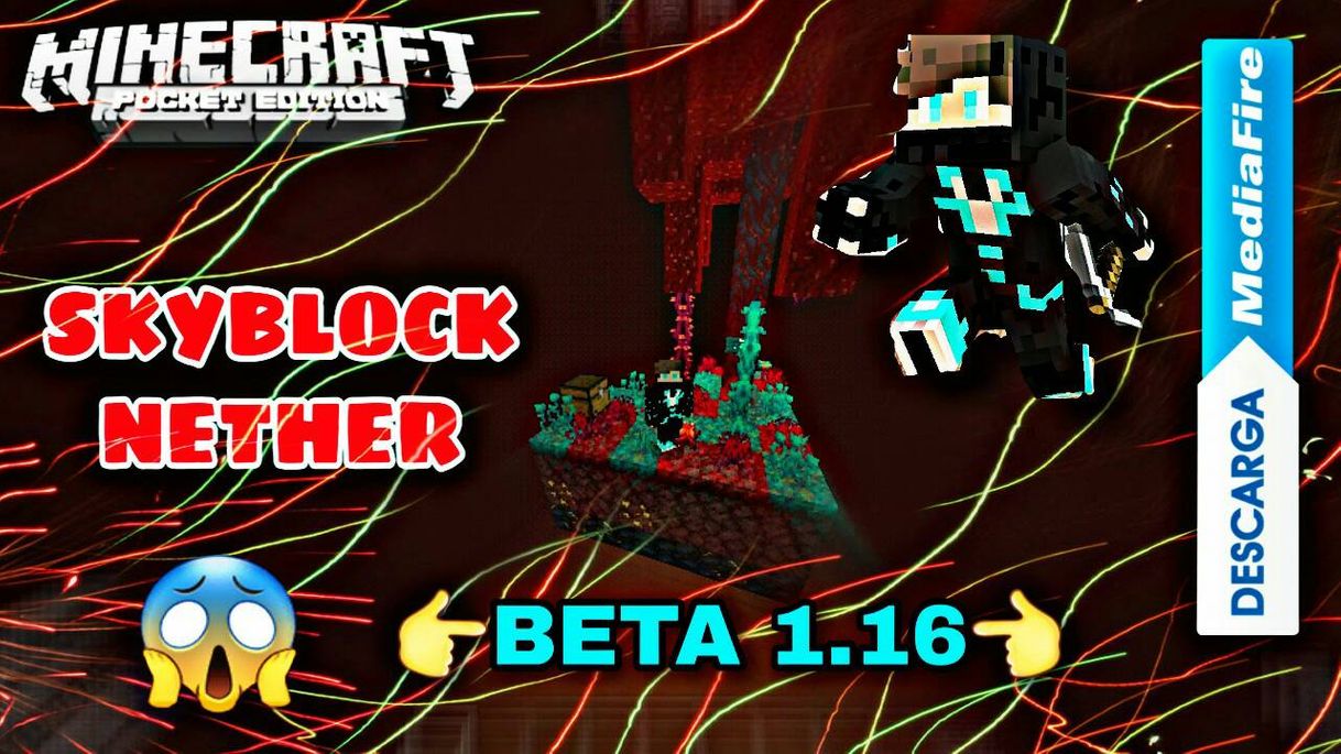 Moda Nuevo mapa de skyblock pero está vez comienza en el nether