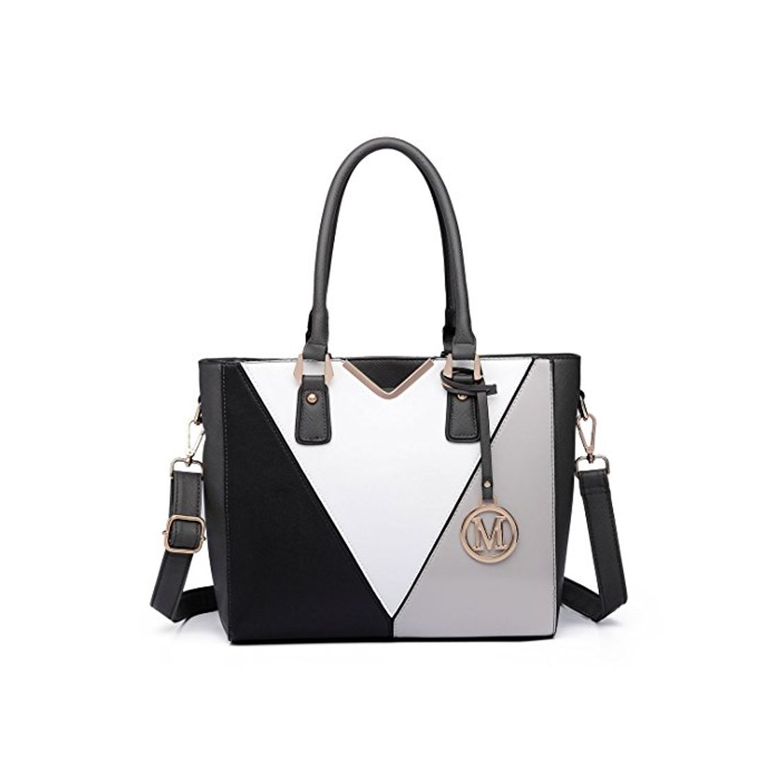 Social Miss Lulu Bolso de Mano Mujer Bolso Señora Tote Multicolor Piel Sintética