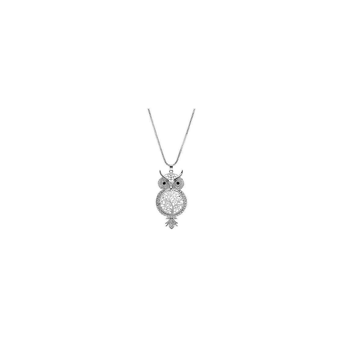 Social PicZhiwenture Colgante suéter Cadena Ropa Accesorios Collares Crystal Sweater Chain Colar Collier