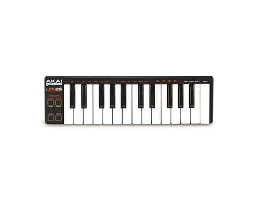 AKAI Professional LPK25 - Teclado controlador USB MIDI de 25 teclas para