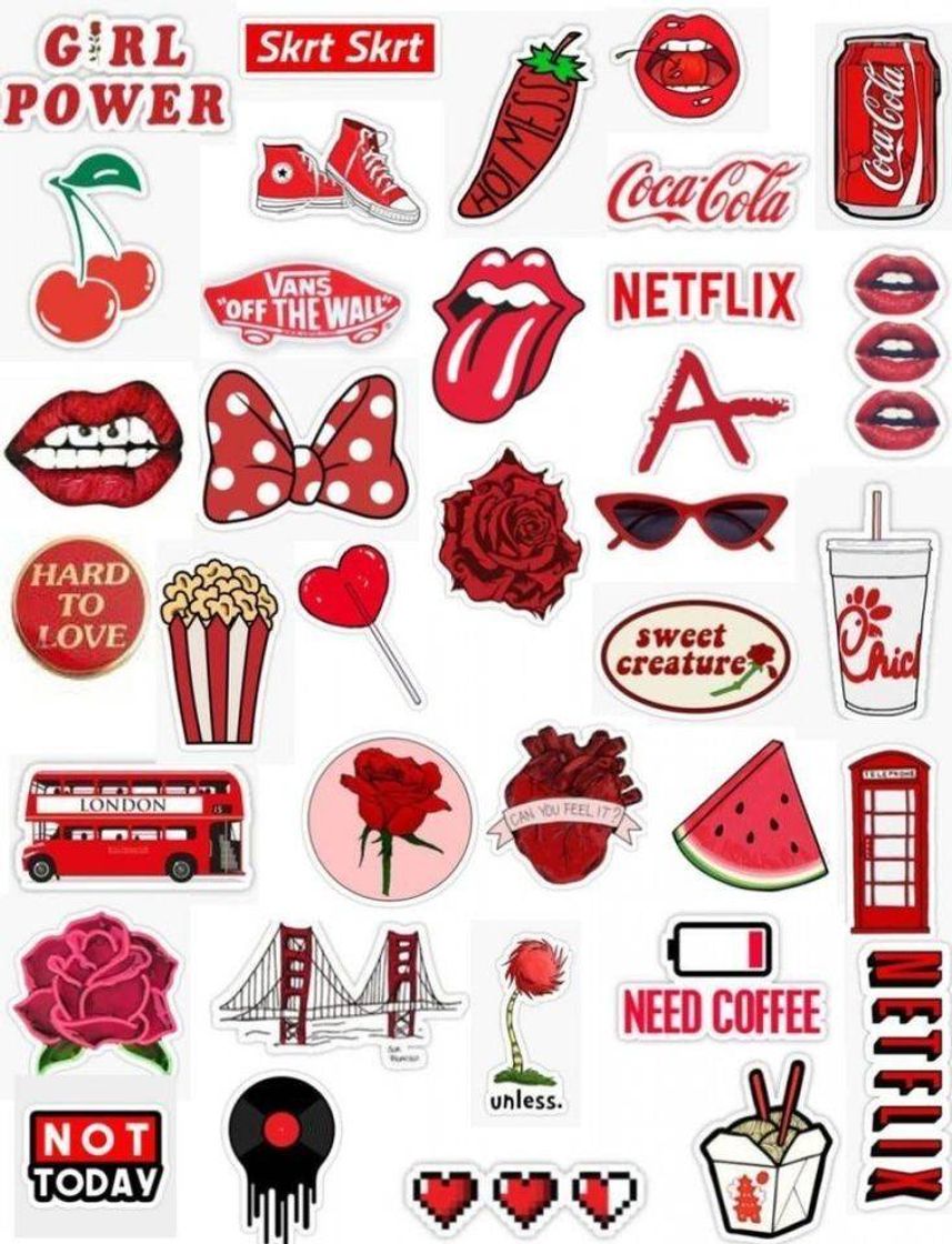 Fashion Red stickers