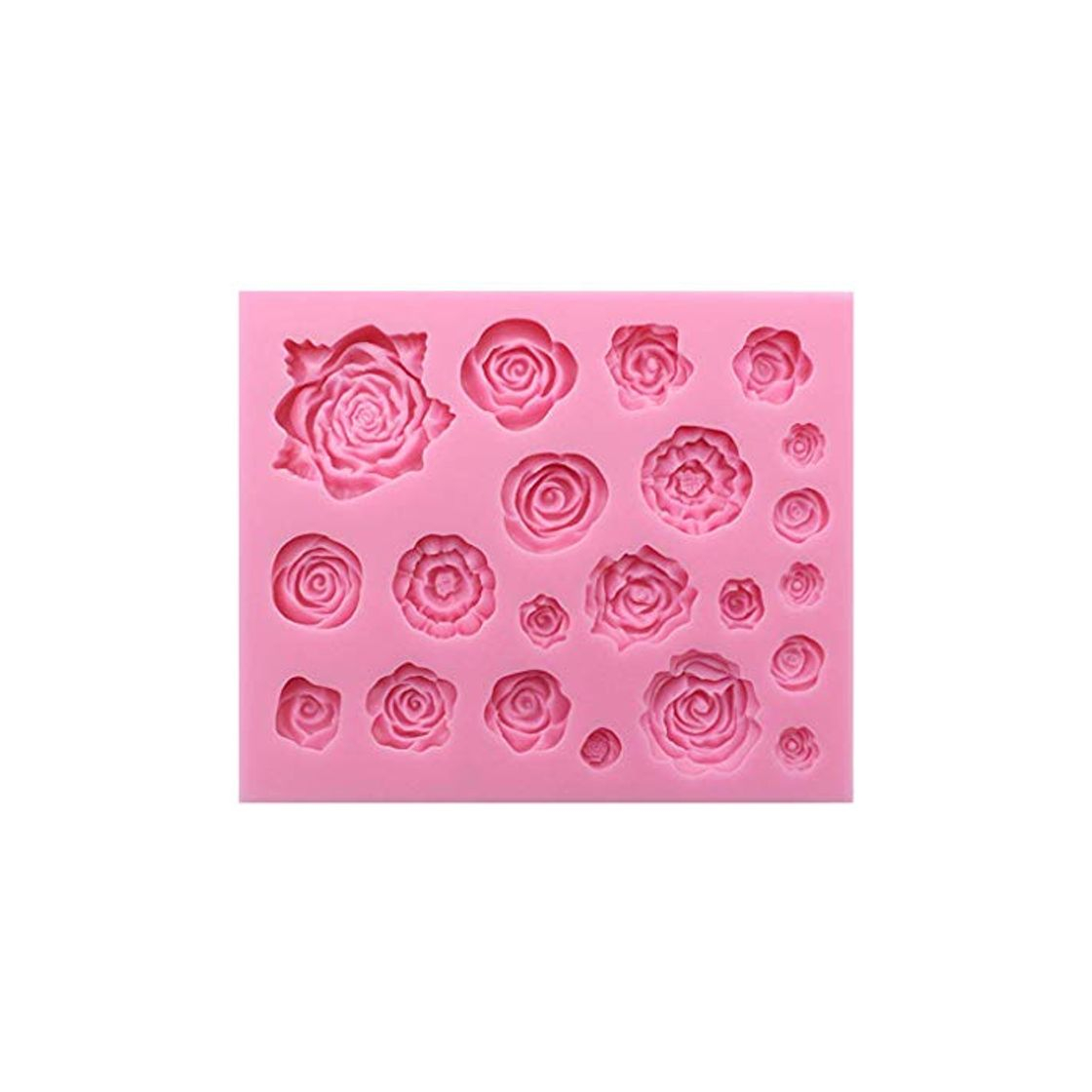 Social JIACUO 21 Cavity Roses Collection Fondant Candy Molde de Silicona para Sugarcraft Cake Deco