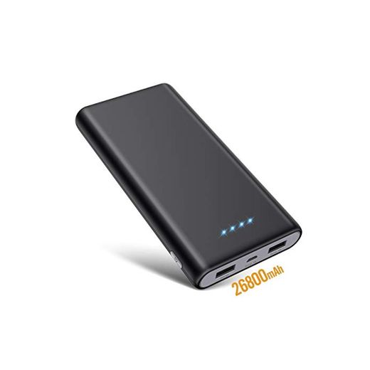SWEYE Batería Externa 26800mAH Carga Rápida de Power Bank 2 USB Cargar