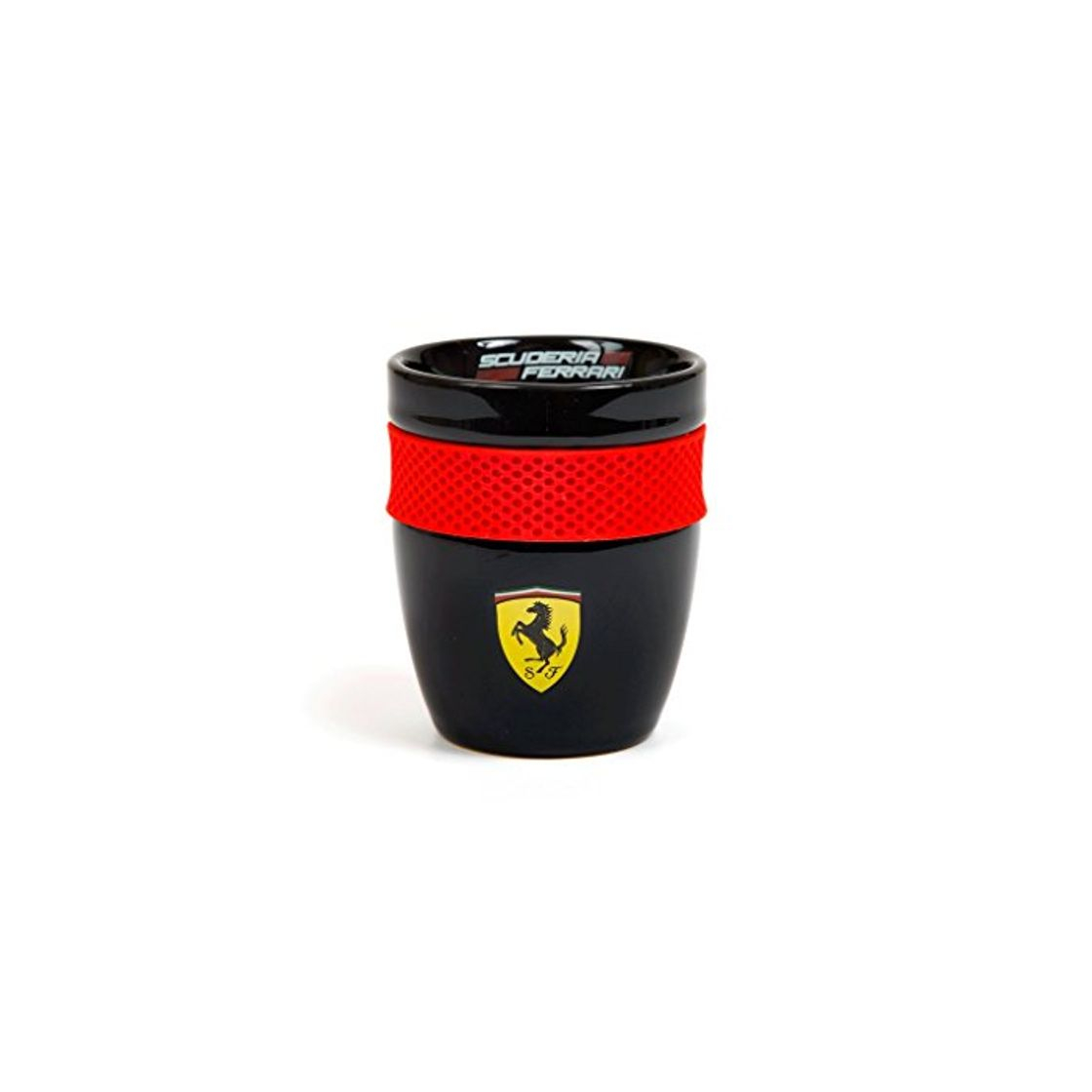 Product FERRARI Scuderia Fórmula 1 Auténtica 2018 Taza Negra con Agarre de Goma