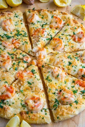 Pizza de camarão 🦐 🍕 