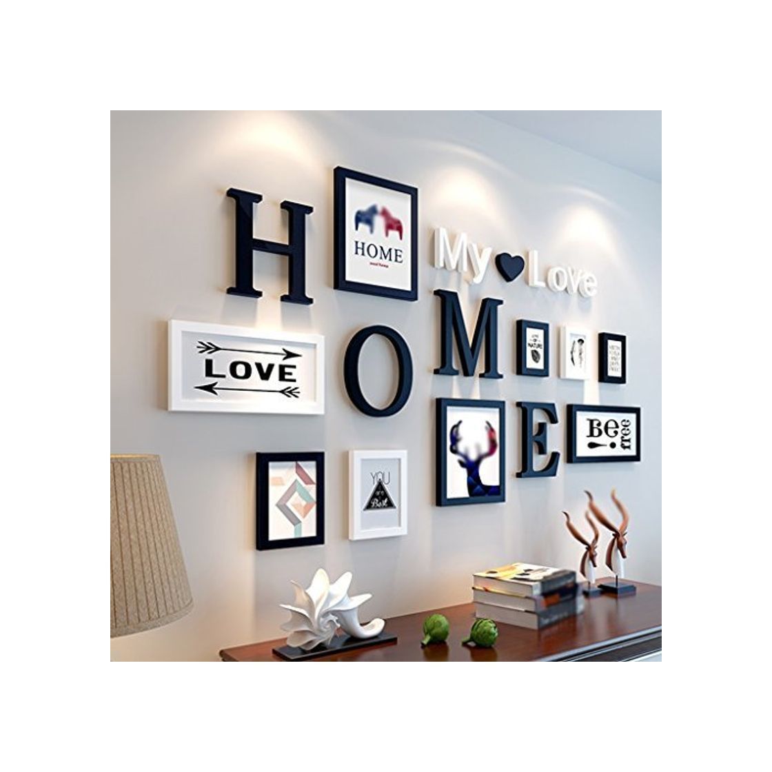 Social Marco Madera Foto Muro, Creativa Moderna Simple Salón Restaurante Club Foto Marco