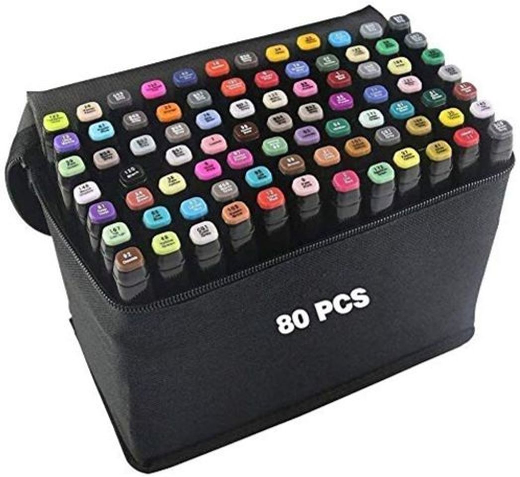 Social Rotulador de 80 Colores Marker Pen Marcadores Manga Creativos Rotulador Set de