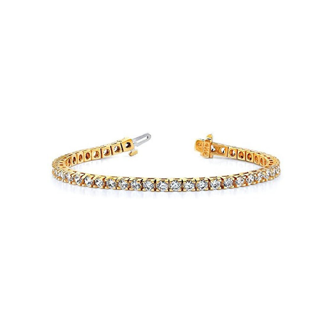 Productos Pulsera de tenis de oro amarillo de 14 quilates con diamantes cultivados