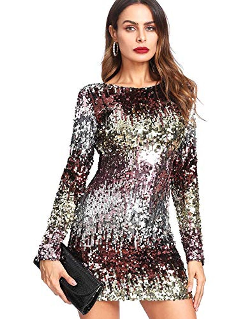 Social DIDK Vestidos de Fiesta para Mujer Vestidos con Lentejuelas de Moda para Mujer Faldas Atractivas de Noche