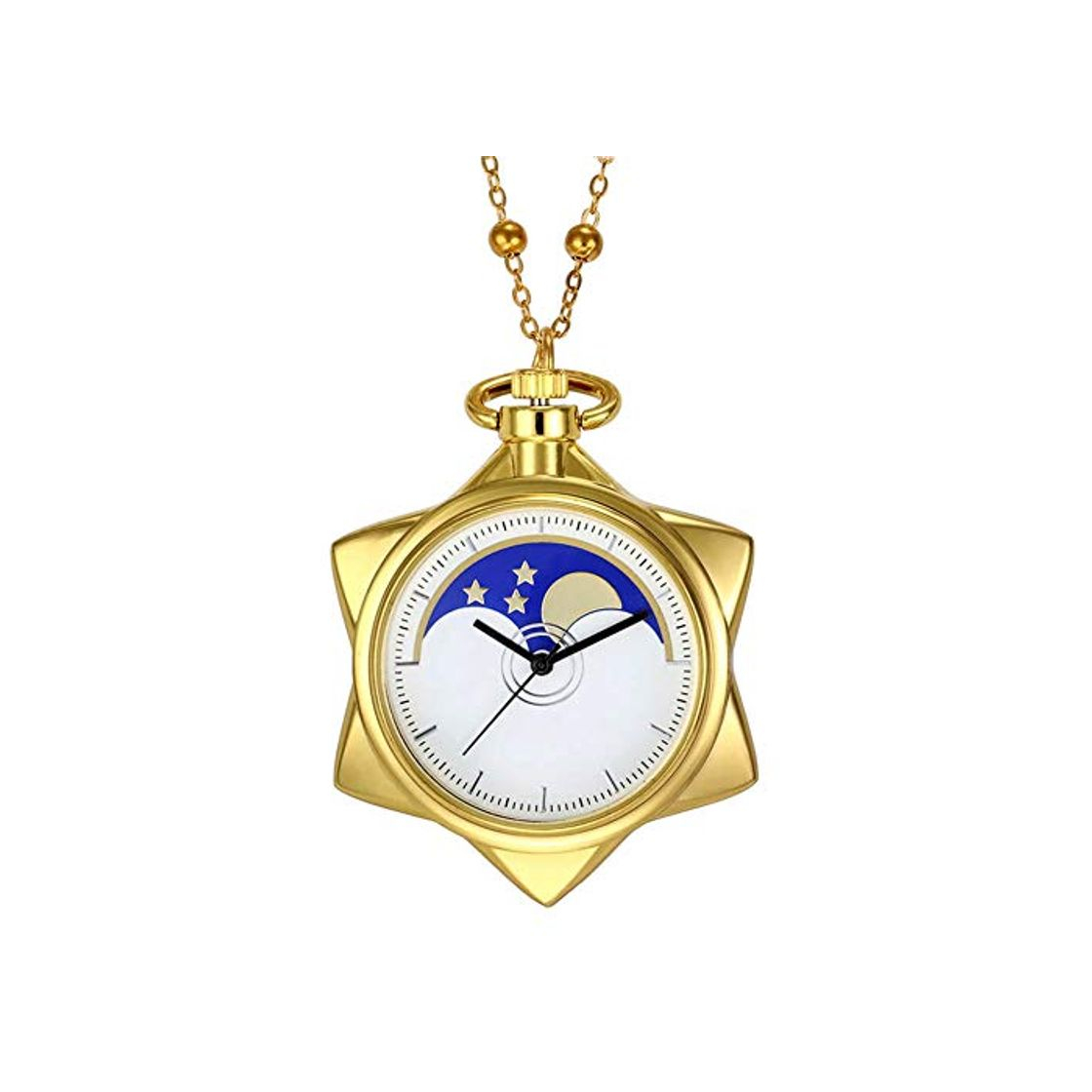 Moda Lackingone Sailor Moon - Collar de reloj de bolsillo para niñas