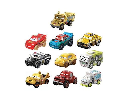 Disney Cars Mini Racers Derby Racers Pack de 10 coches de juguete,