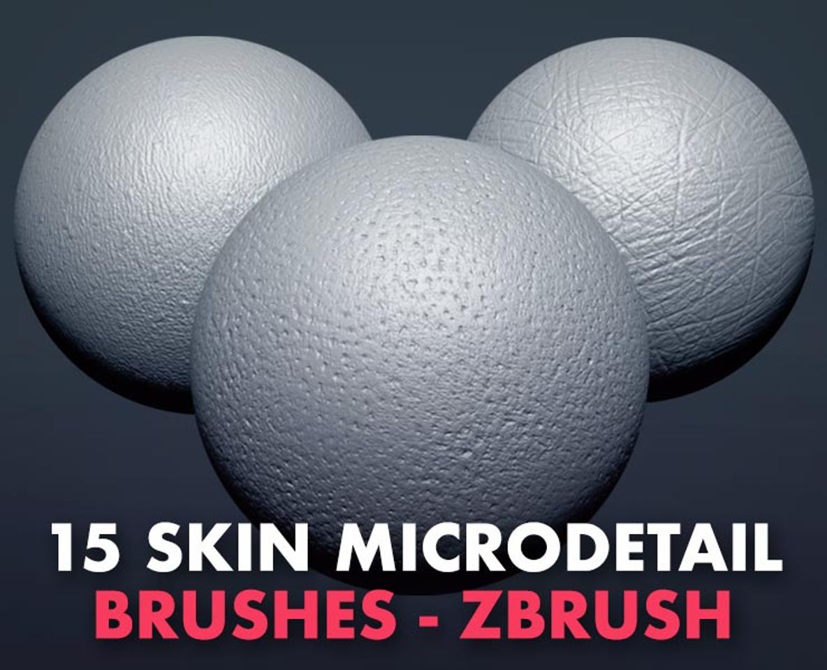 Fashion 15 Skin Microdetails Brushes for Zbrush