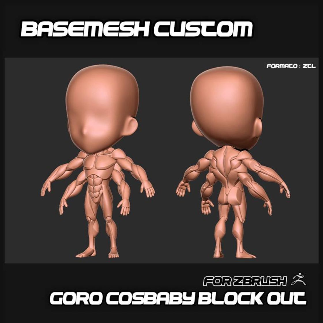 Fashion COSBABY BLOCK-OUT | FEMALE BASE MESH – ZbrushXtreme