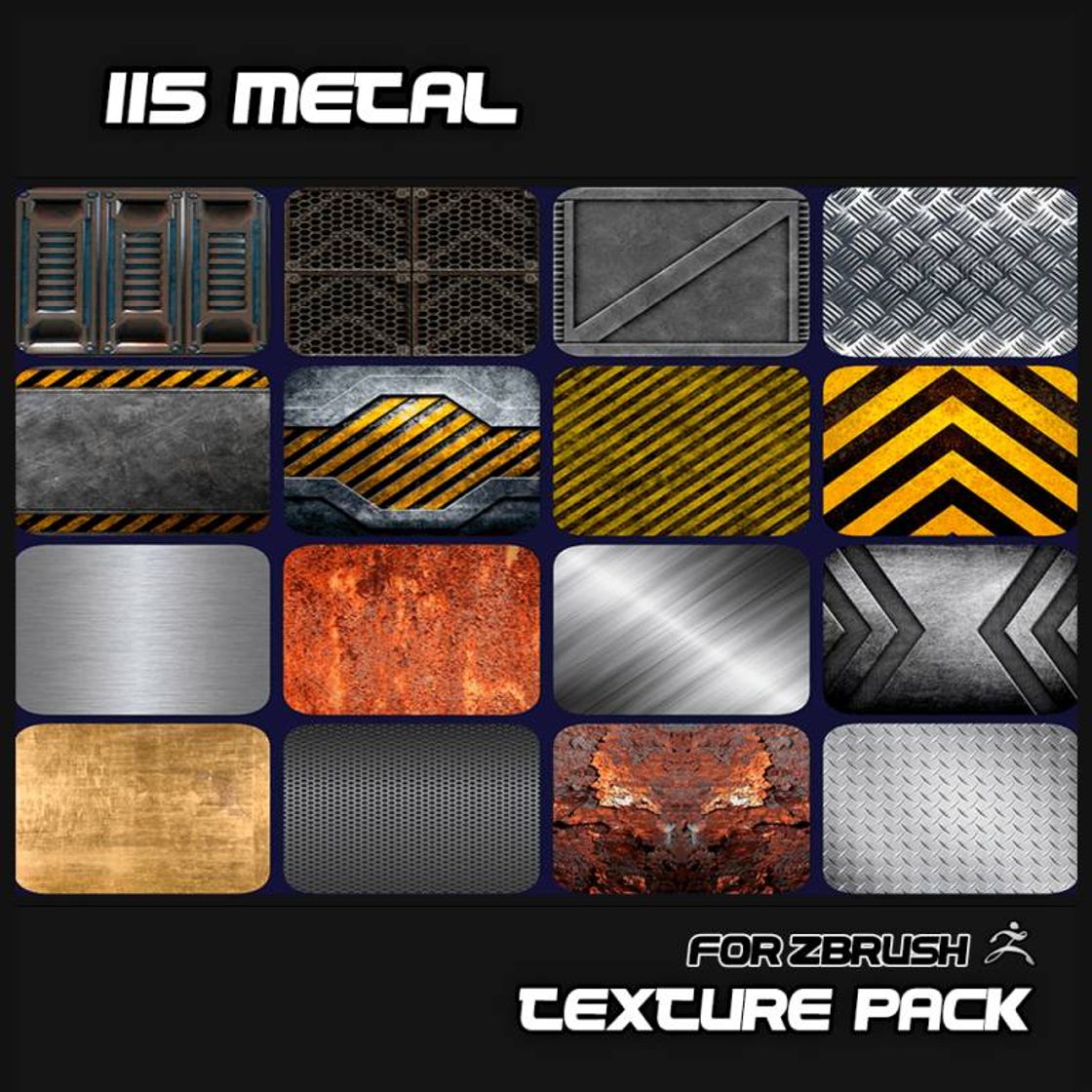 Moda 115 Metal Pack Textures – ZbrushXtreme