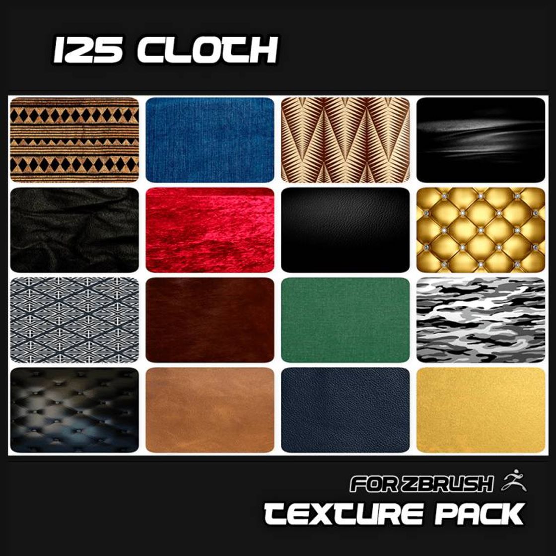 Fashion 125 Cloth Pack Textures – ZbrushXtreme