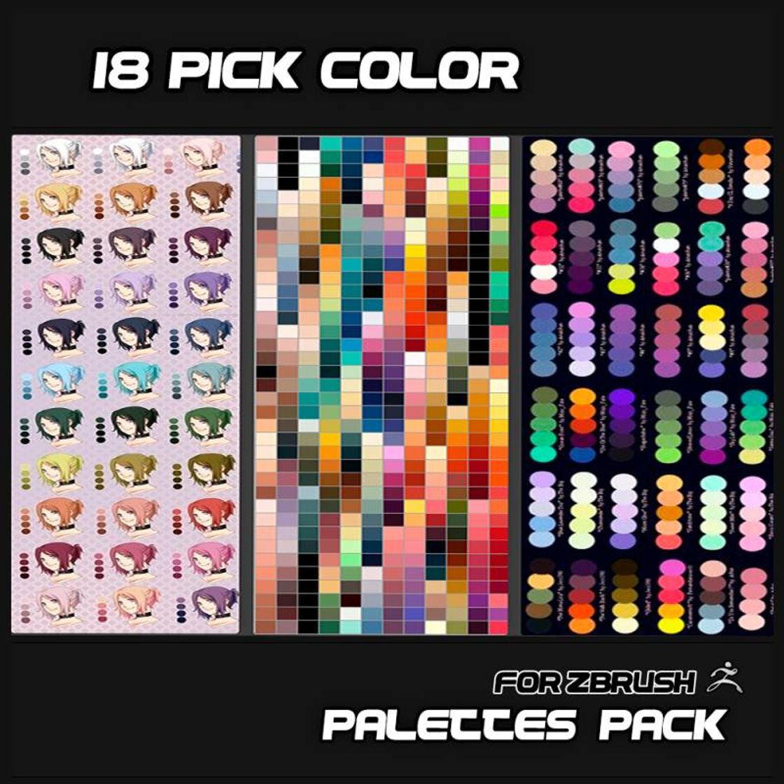 Fashion 18 Pick Color Palettes Pack – ZbrushXtreme