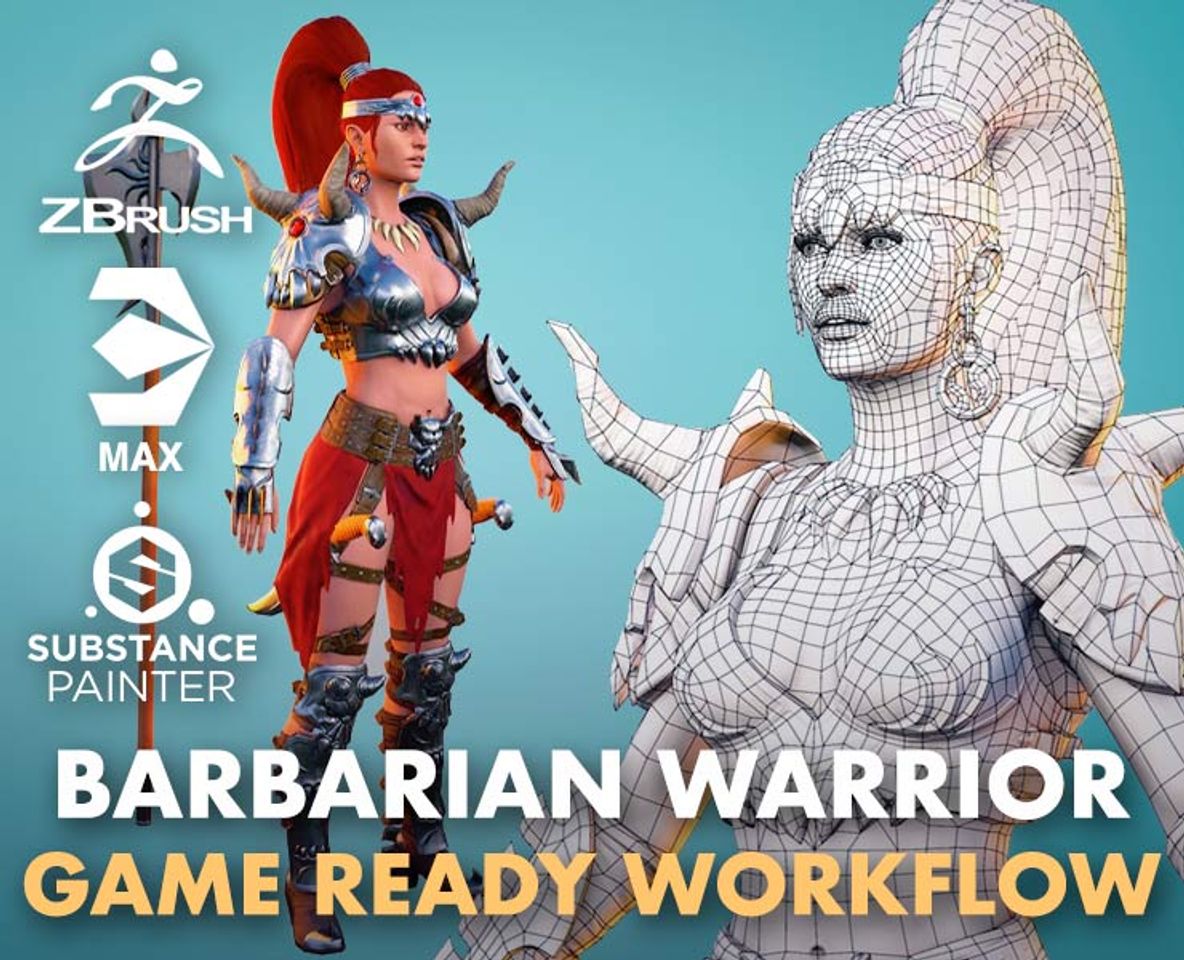 Moda Female Barbarian Warrior Vol. 2: Game Ready Workflow