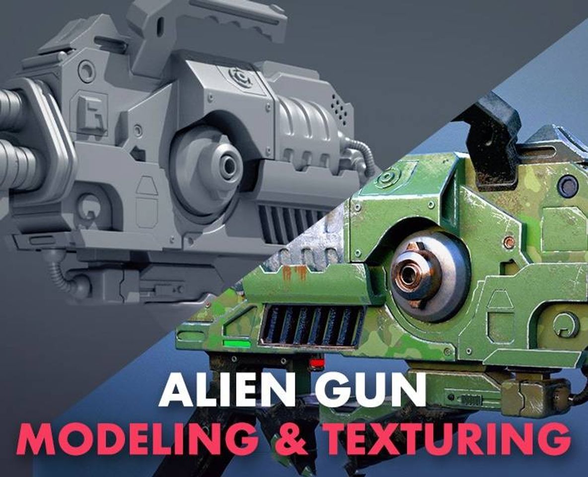 Moda Alien Gun 3D Modeling – Maya & Keyshot