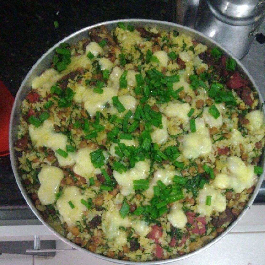 Fashion Baião de dois com carne de sol e queijo coalho 🧀 🍲 