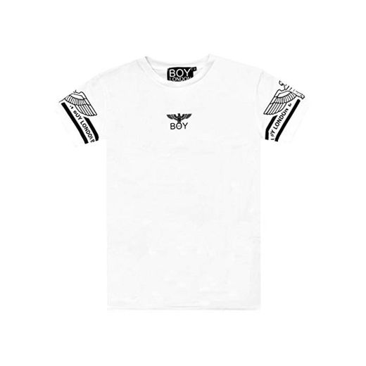 Boy London – Camiseta MC con cuello negro BLU6583 Bianco L
