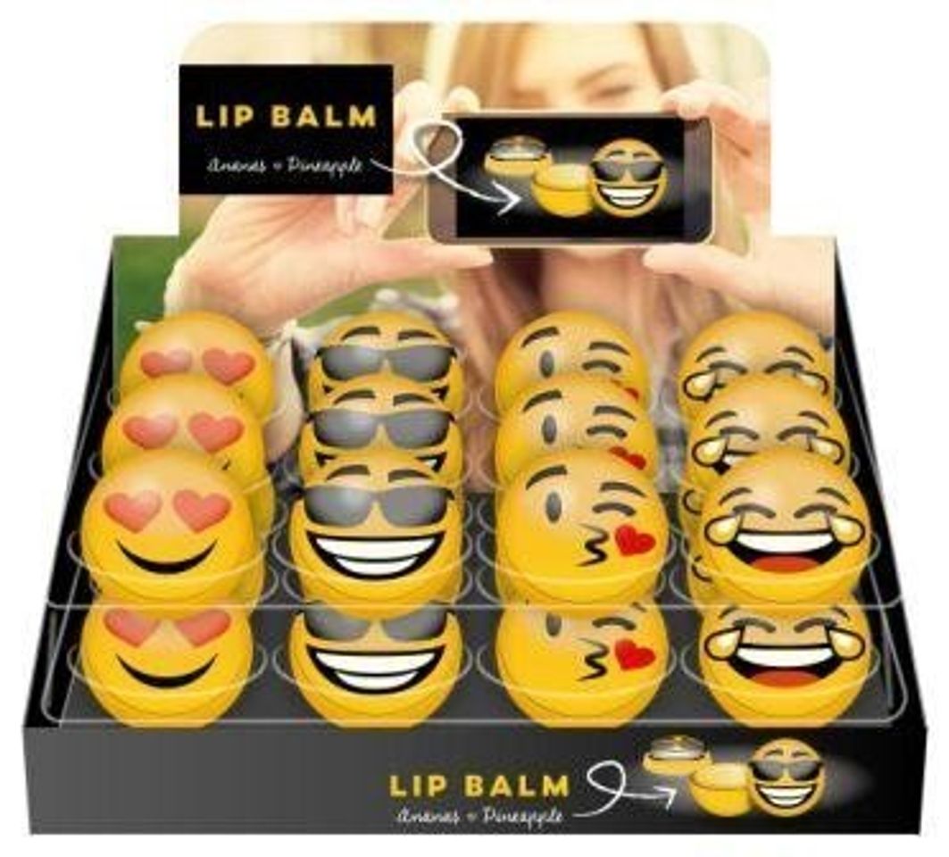 Producto Lote de 24 BáLsamos Labiales"Emoticonos" - Detalles Bodas y Comuniones - Brillos