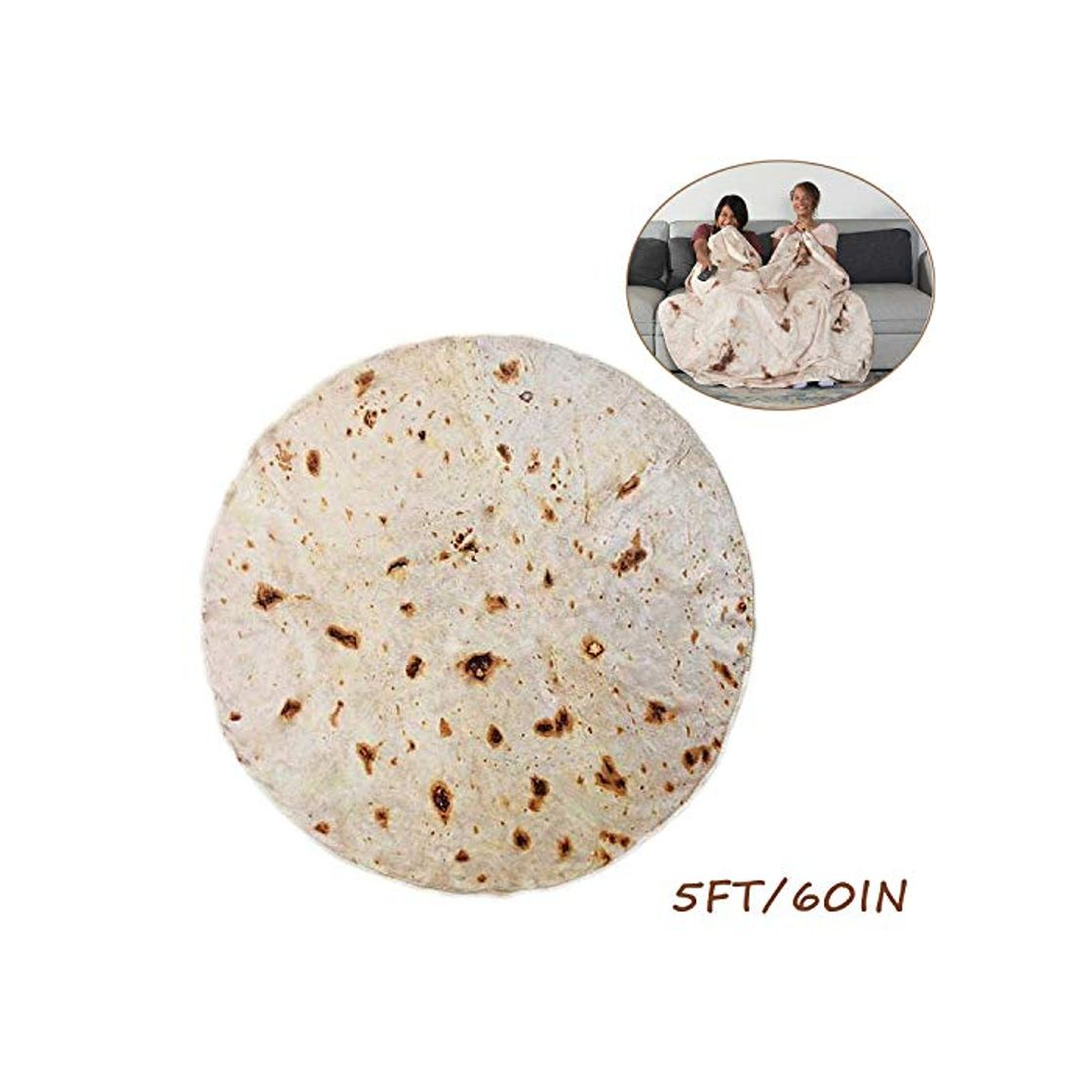 Social RAINBEAN Manta de Tortilla Manta Redonda de la Novedad para Ser Un