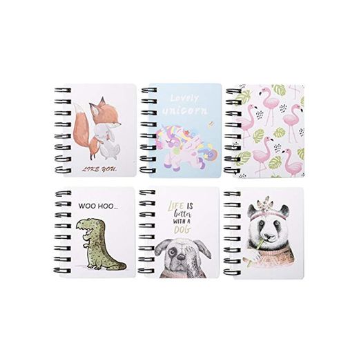 Yuccer Mini Cuaderno Bolsillo Libreta Notas Infantil Cute Notebook Cuaderno Pequeño Pack