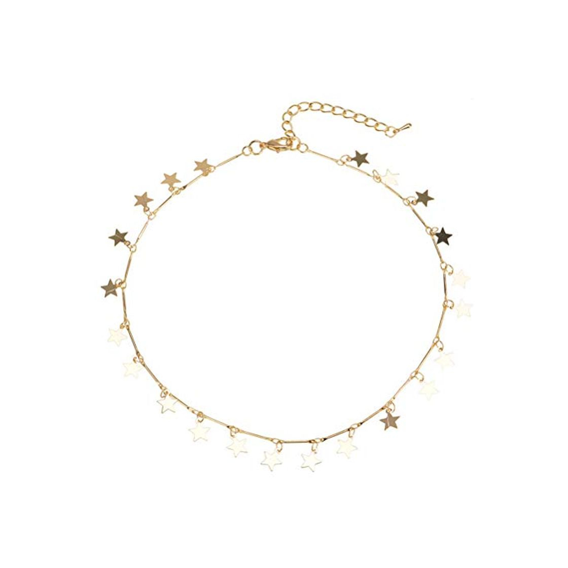 Social FENICAL Collar de gargantilla de mujer Collar de estrella afortunada Cadena de