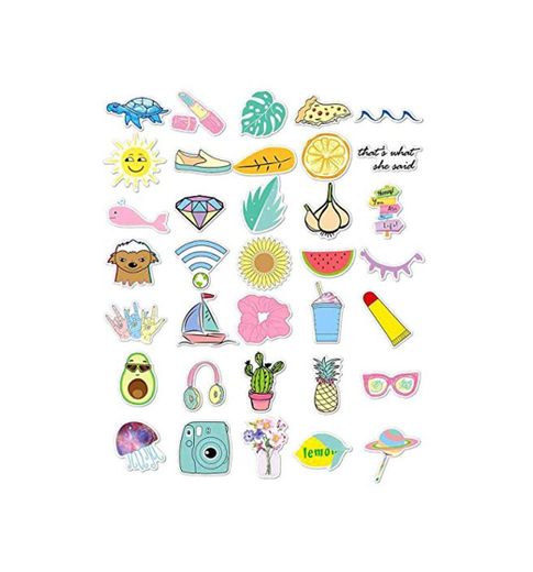 WUPYE Pegatinas, Stickers para VSCO Girl, Pegatina de Vinilo Impermeables para Botellas