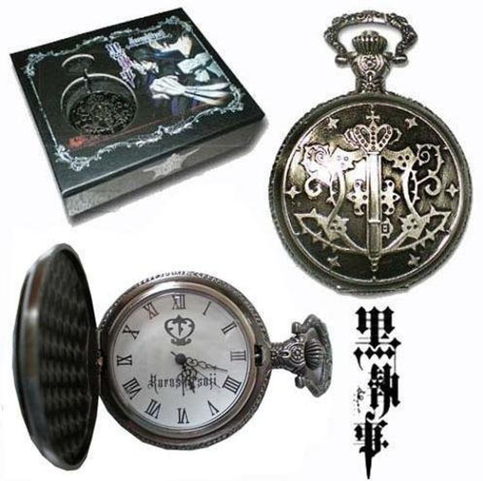 Productos Kuroshitsuji Negro mayordomo Sebasti¨¢n del anime reloj de bolsillo Blanca