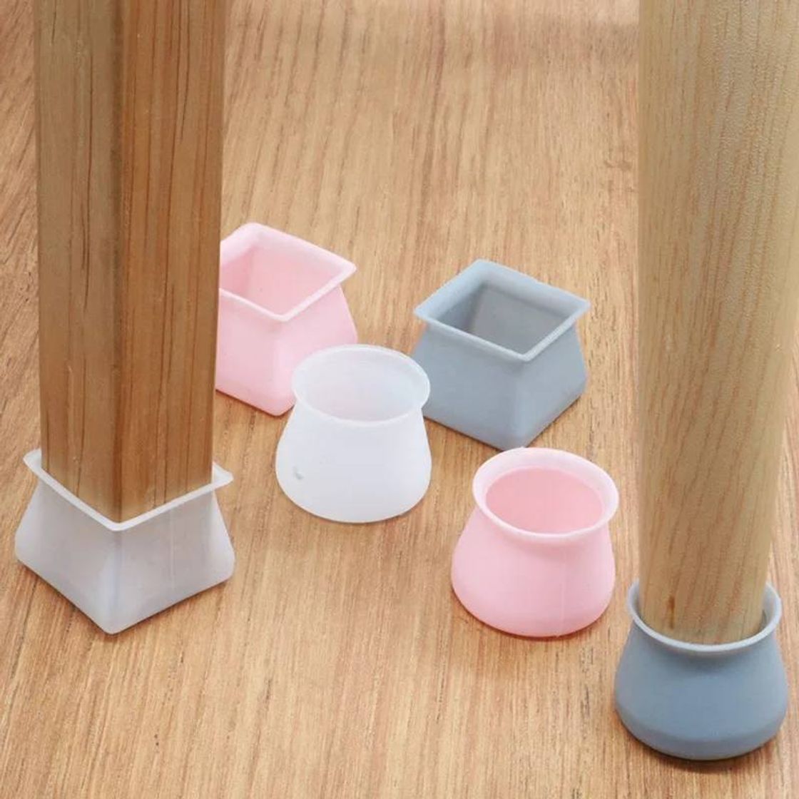 Fashion 4 unids/lote de fundas para patas de mesa de PVC de silicona