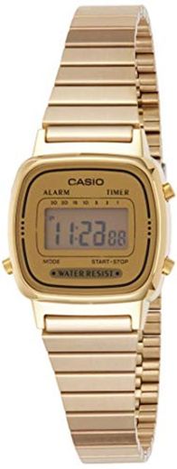 CASIO Reloj Digital para Mujer de Automático con Correa en Acero Inoxidable