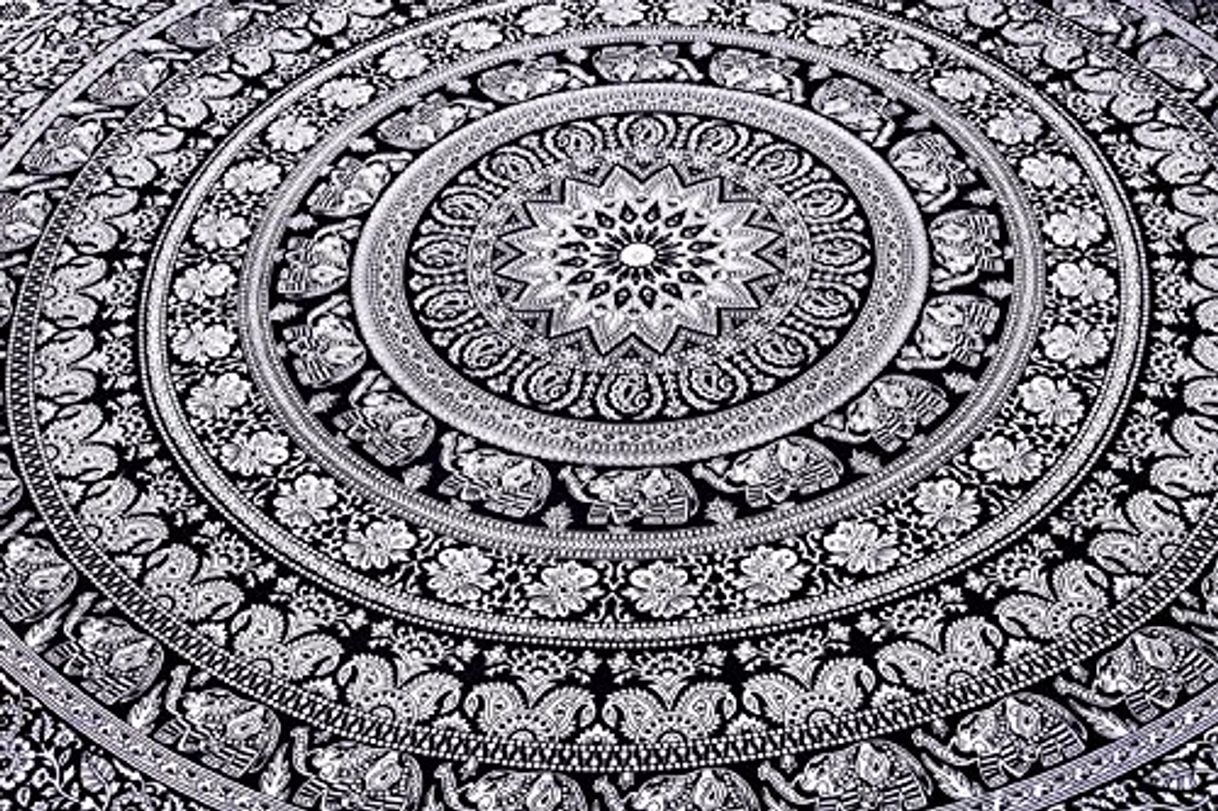 Social Indian Elephant Mandala Tapestry