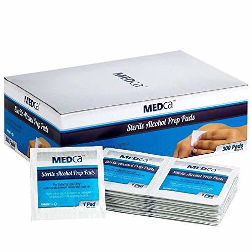 Products MEDca Alcohol Prep Pads, estéril, mediano, de 2 capas