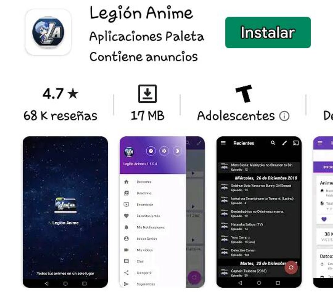 App Una app para ver y descargar anime