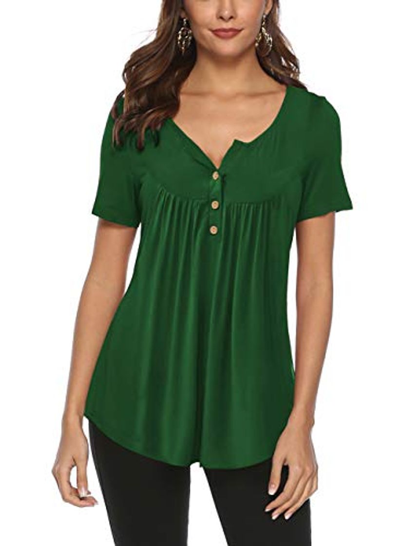 FeelinGirl Mujer Camisetas de Manga Corta Blusas y Tops Suave de Algodón