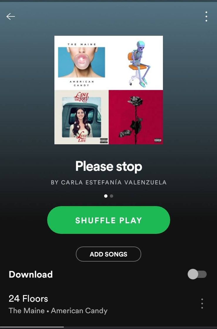 Canción Playlist spotify uwu 