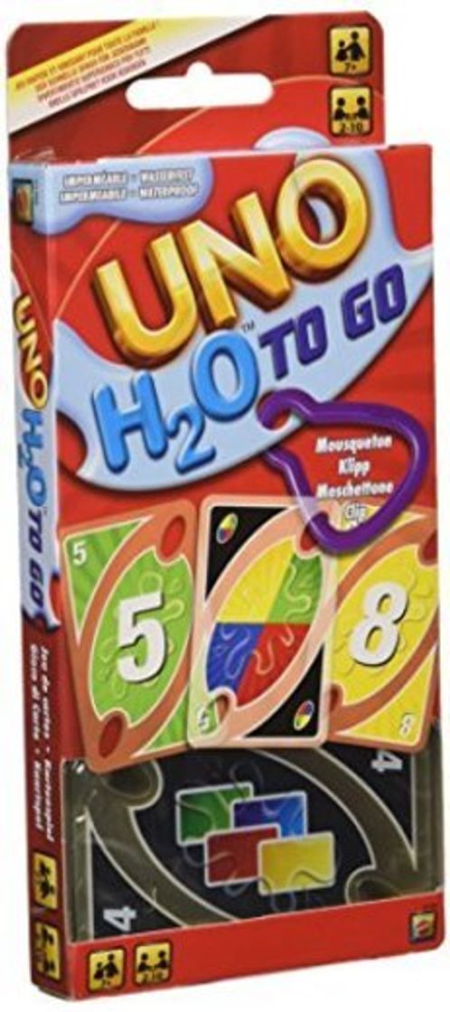 Producto Mattel-UNO H2O To Go H20 Juego de cartas, Multicolor, 7+