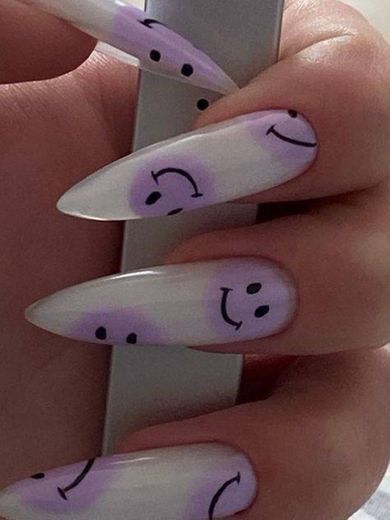 nail girl purple