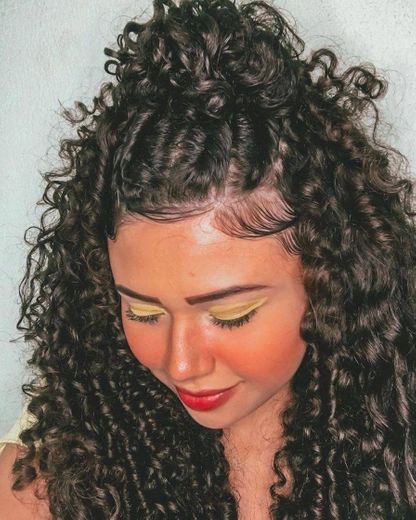 penteado fácil para cabelo cacheado