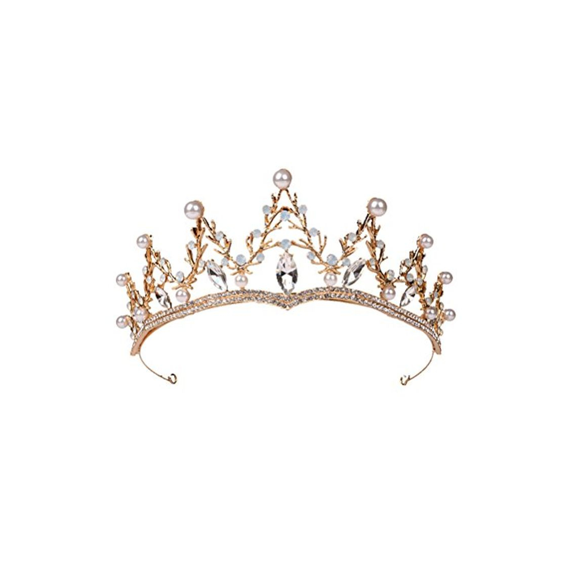 Social Barroco Rhinestone Tiara Coronas para mujeres Coronas de novia Coronas Coronas Joyas