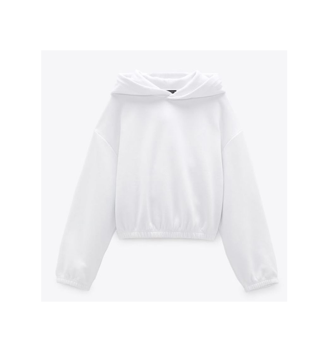 Moda Sudadera crop blanca