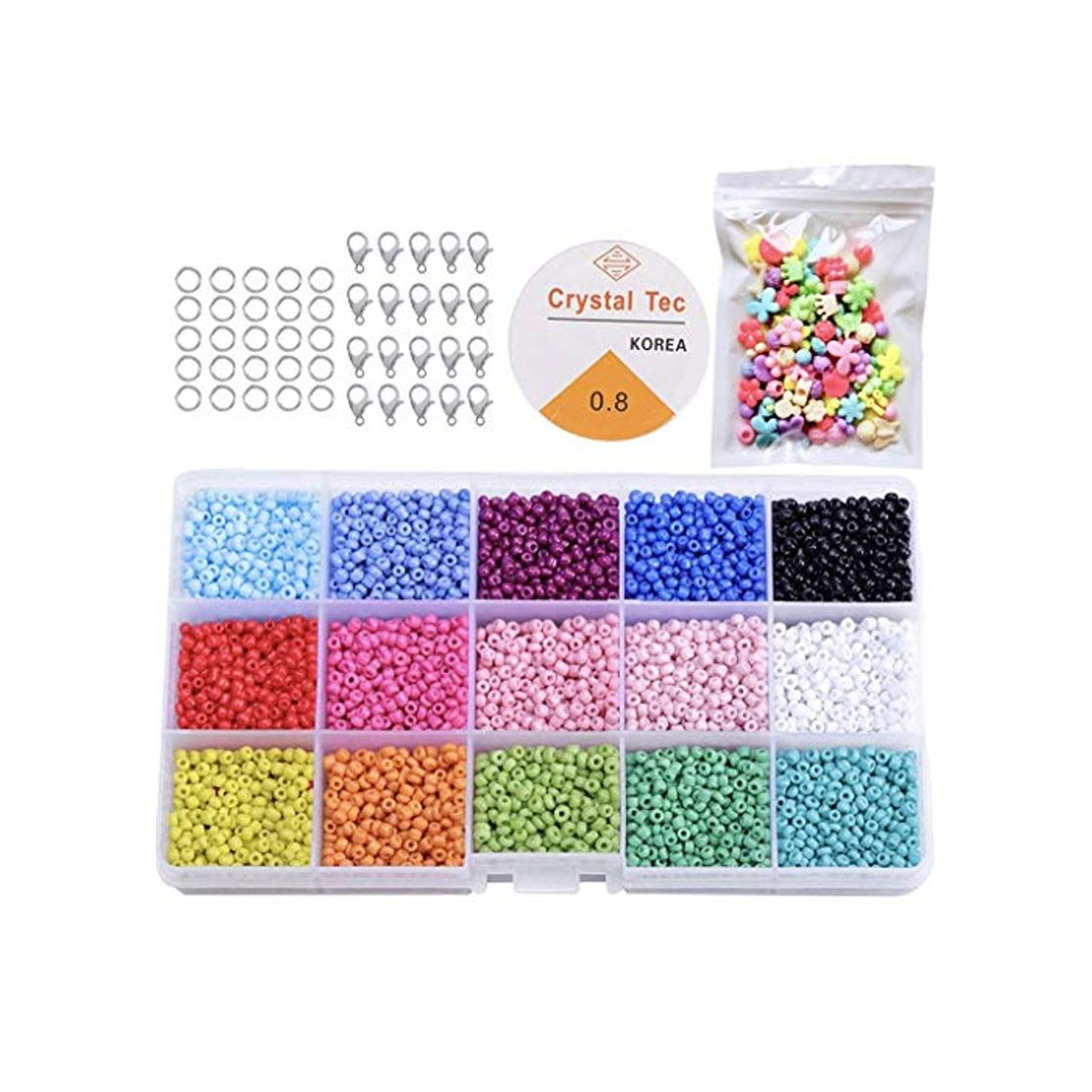 Producto KAIMIRUI 7500 Cuentas de Colores 3mm Mini cuentas de cristal para los