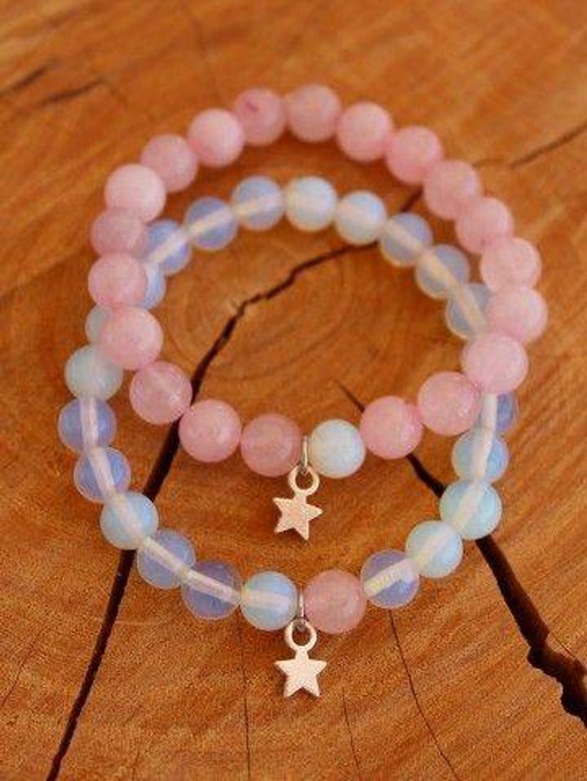 Moda Pulseira Rose Quartz