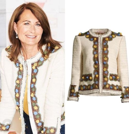 Carole Middleton's Tory Burch Floral Lace Appliqué Jacket