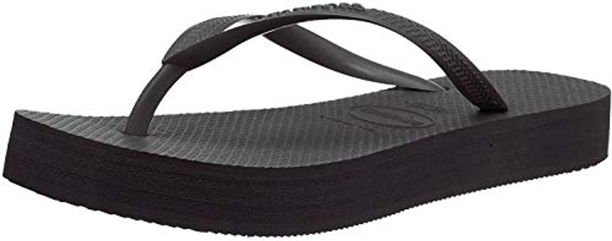 Fashion Havaianas Slim Flatform, Chanclas para Mujer, Negro