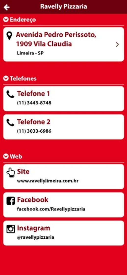 Restaurantes Ravelly Pizzaria