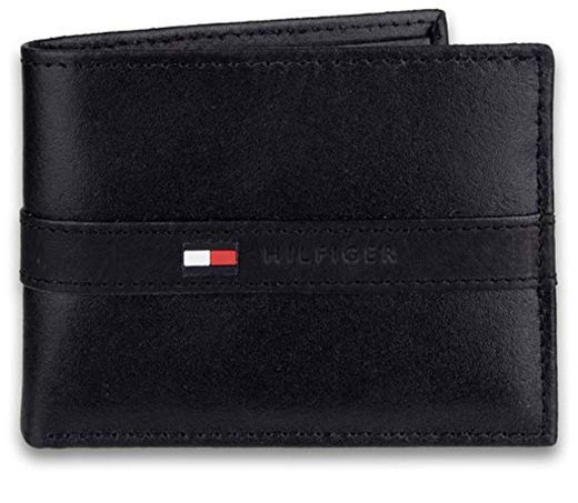 Tommy Hilfiger - Billetera para hombre con 6 bolsillos para tarjetas de