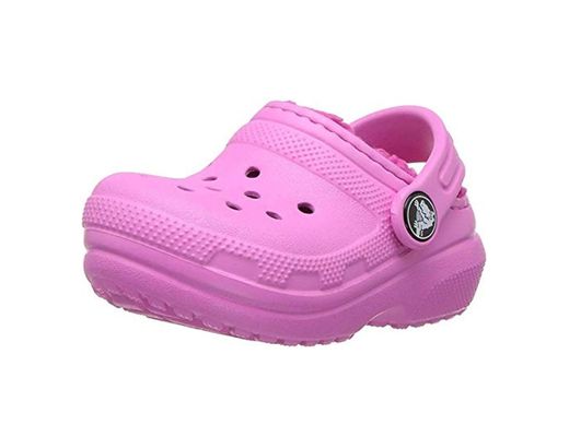 Crocs Classic Lined Clog, Zuecos Unisex Niños, Rosa