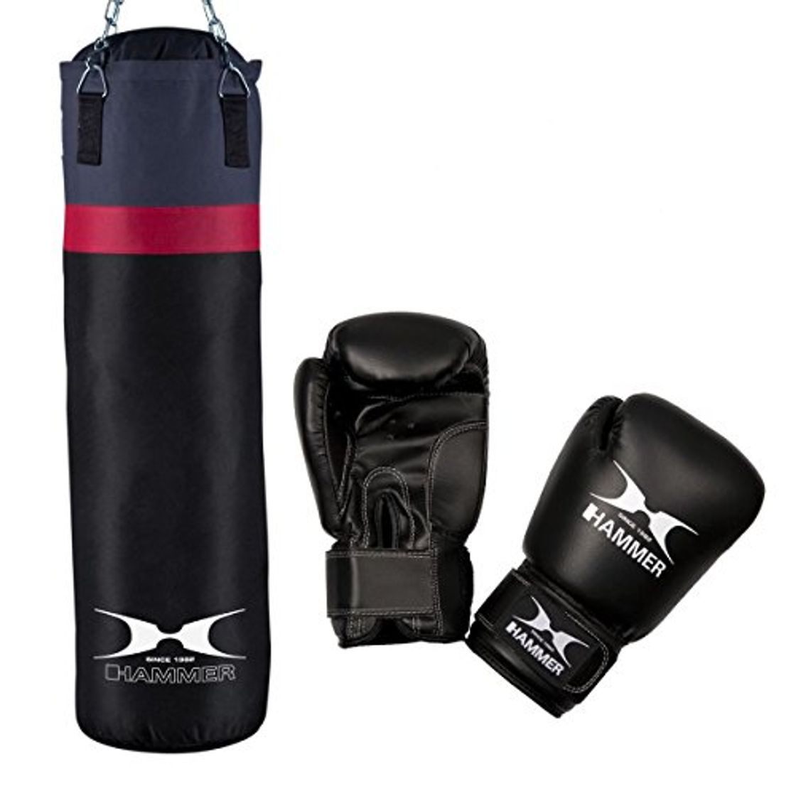 Social Hammer Home-Set Cobra - Conjunto de Saco de Boxeo y Guantes